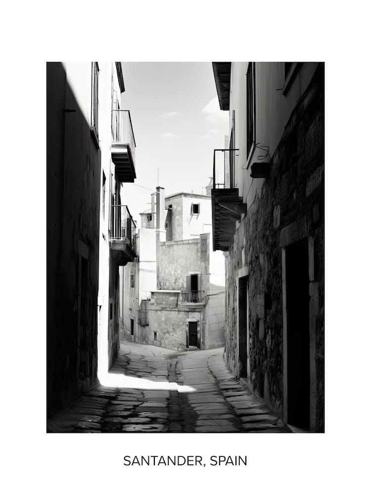 Poster Of Split, Croatia, Photography In Black And White 3
