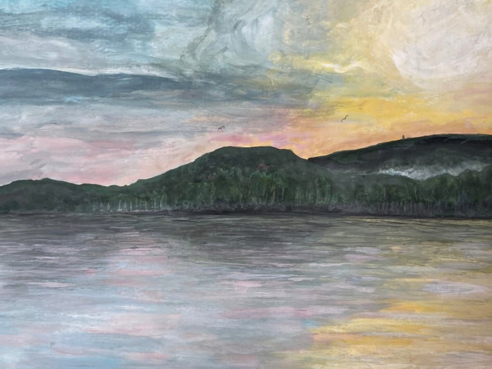 Sunset Over The Lake