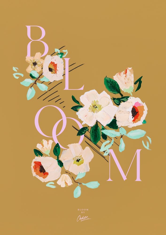 Bloom Flower Painting Ochre