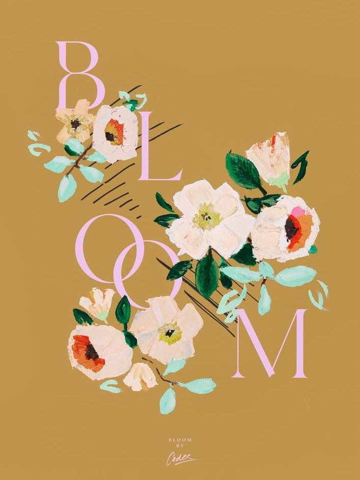 Bloom Flower Painting Ochre