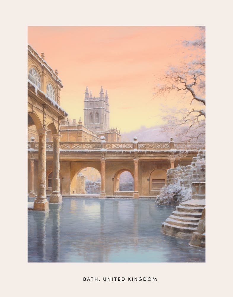 Dreamy Winter Painting Poster Bath United Kingdom 4