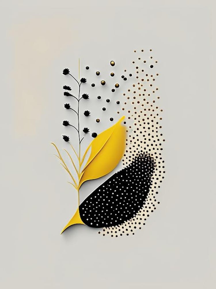 Black Mustard Seed Spices And Herbs Retro Minimal 1