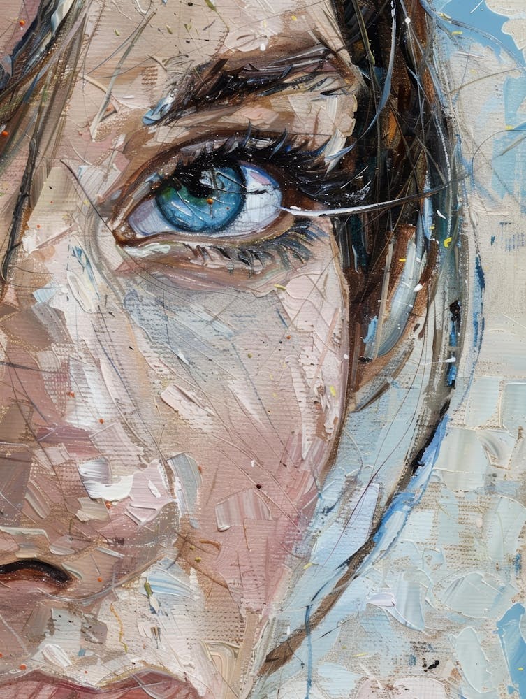 Portrait Of A Woman With Blue Eyes