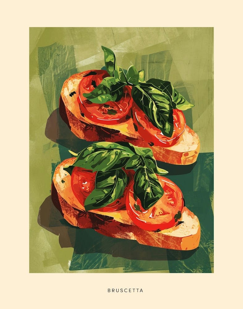 Bruscetta Art Deco Poster 1