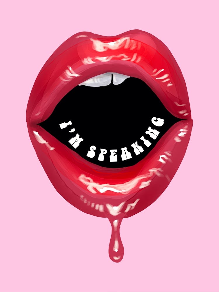 I'm Speaking Pink Print