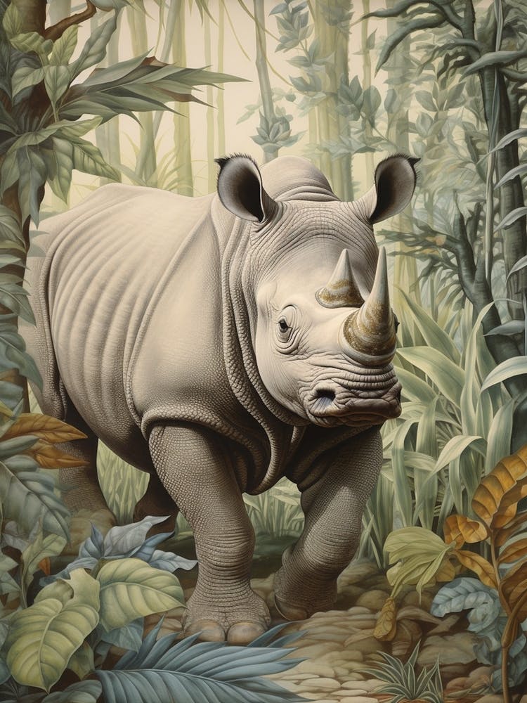 Nashorn Tief in der Natur 6