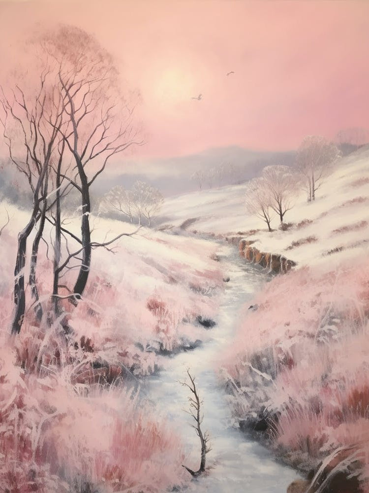 Dreamy Winter Painting The Peak District England 1