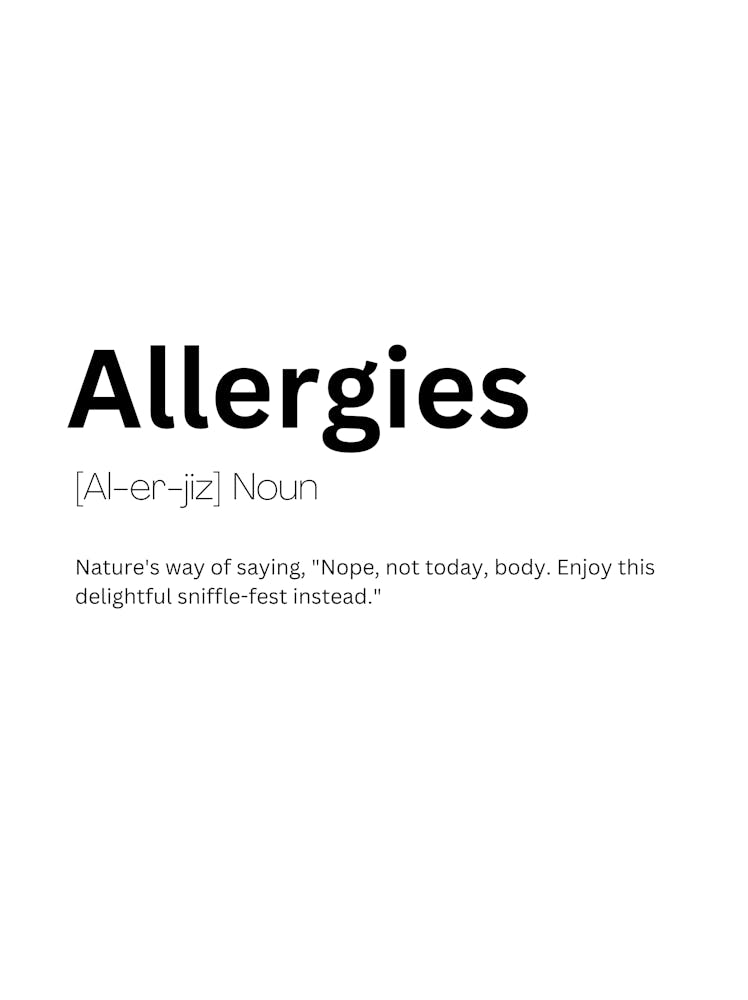Allergies Definition Meaning