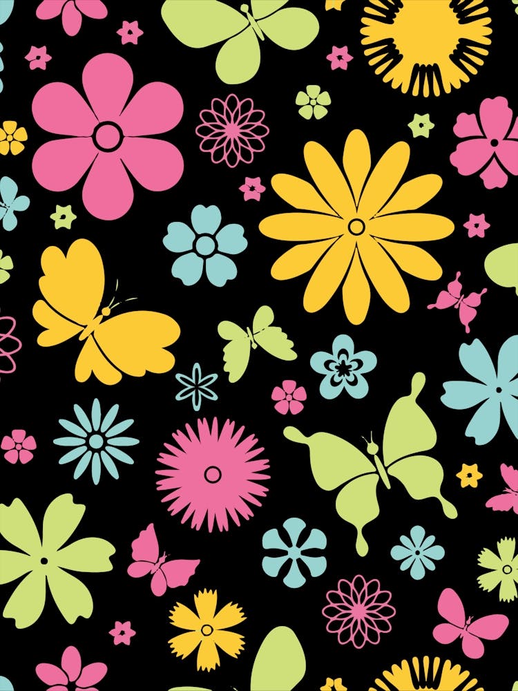 Spring Butterflies Flowers