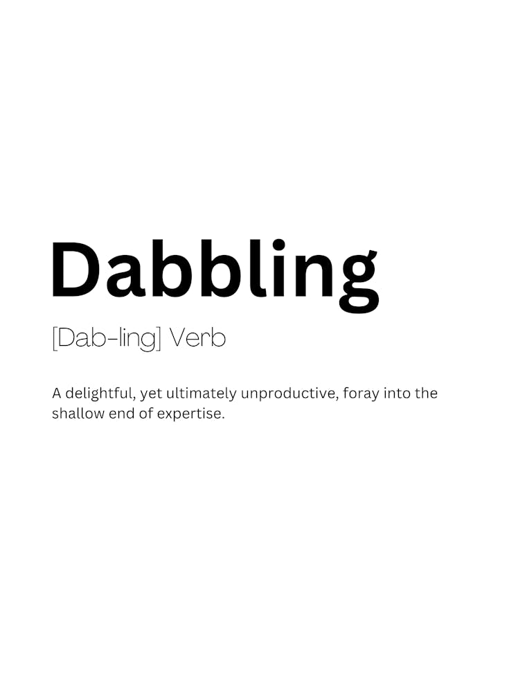 Dabbling Definition Meaning