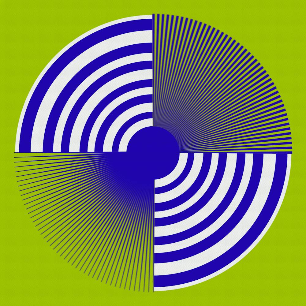 Blue And White Circle