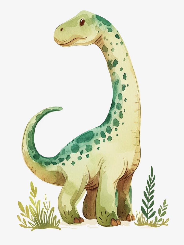 Cute Baryonyx Dinosaur Watercolour