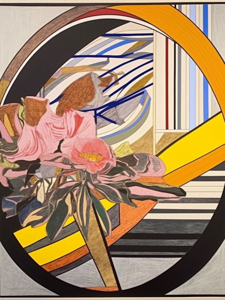 Iris Flower Still Life  1 Abstract Expressionist