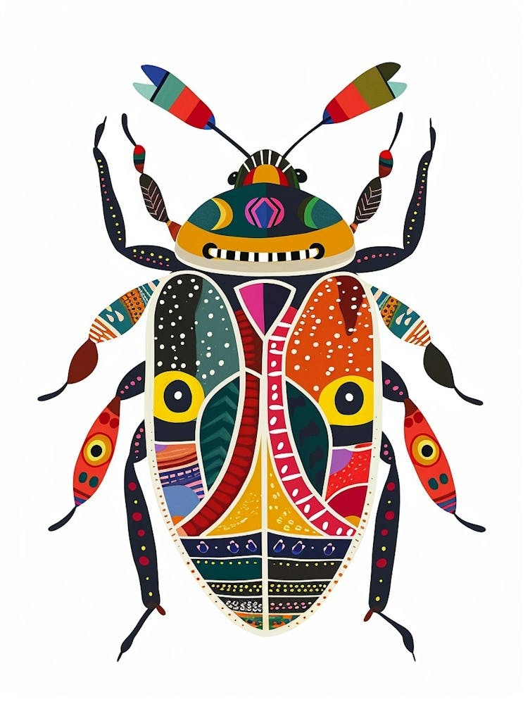 Colourful Insect Illustration Pill Bug 5
