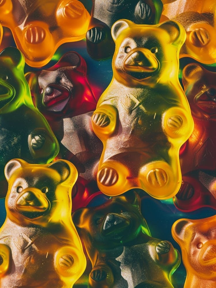Retro Gummy Bears Candy Sweets Pattern 4