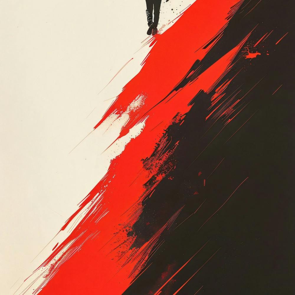 Man In Black And Red