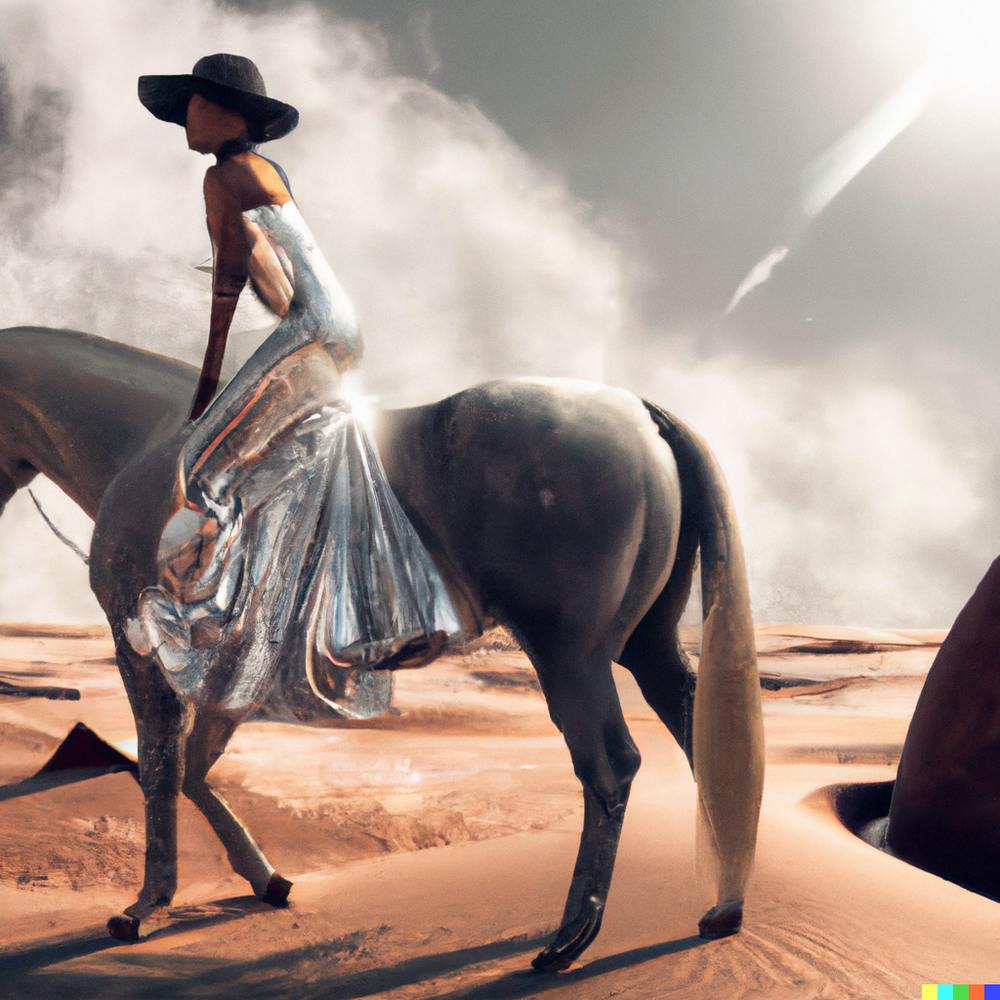 AI Digital Art | Desert Goddess - Comfortable In My Skin | Wilfredo x DALL-E