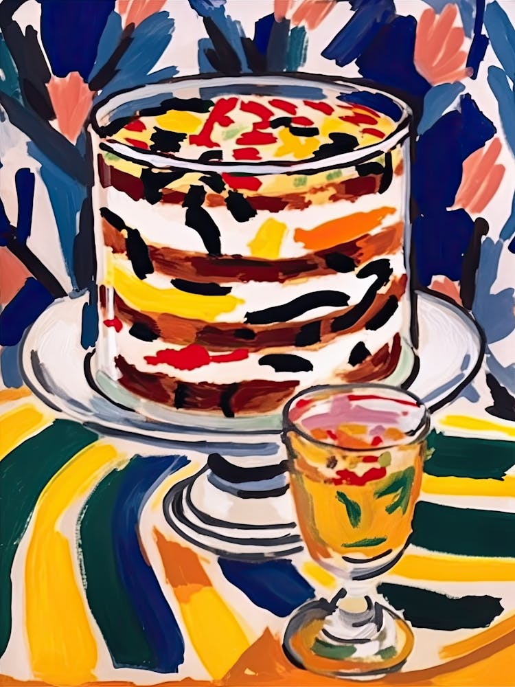 Trifle Cake Painting 3