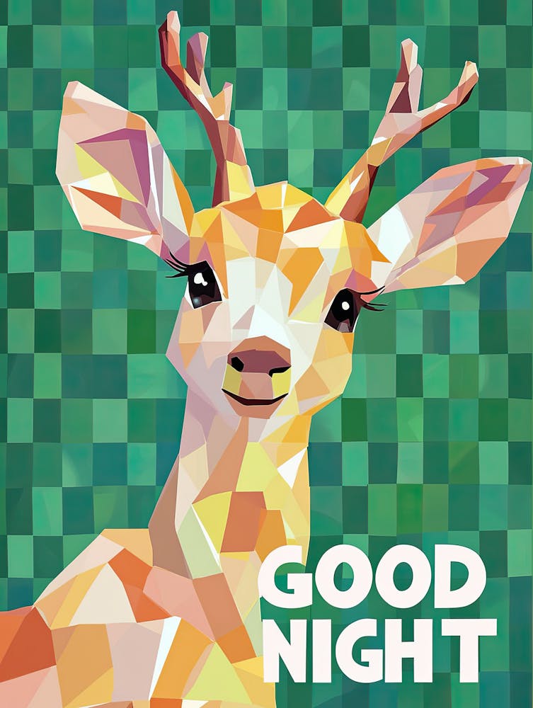 Hüpfende Glitzer Gute Nacht Kinder Kunstdrucke & Kinderposter