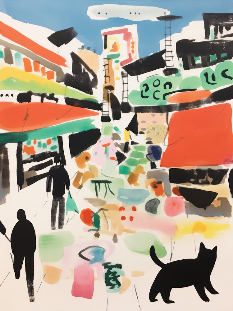 The Food Market In Tokyo 3 Illustration