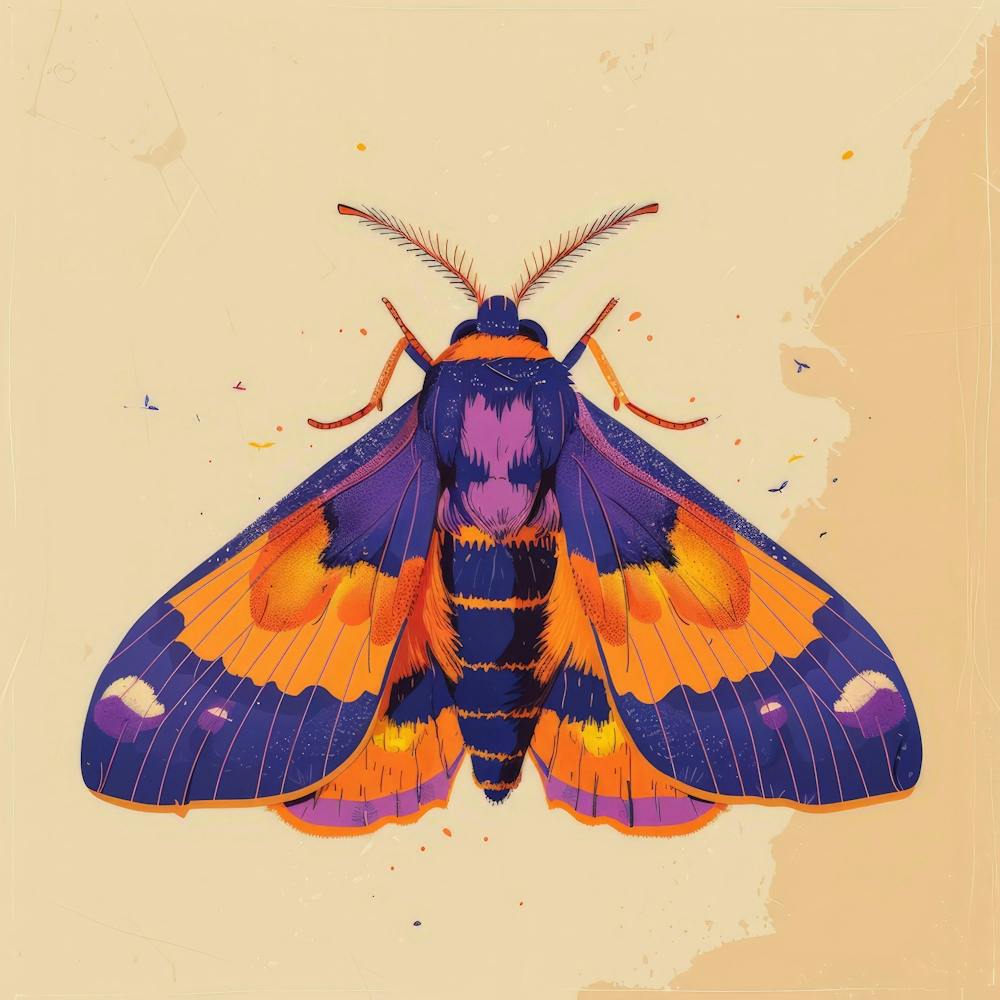 Moth on orange