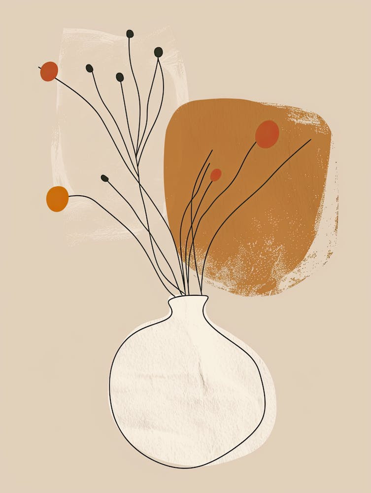 Houston Botanical Garden Boho Line Art