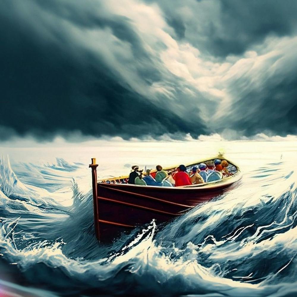 Boat In Storm