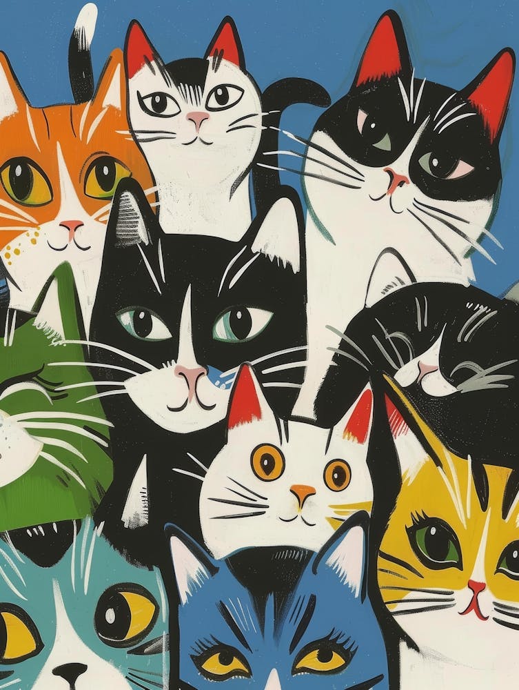 Group Of Cats 7