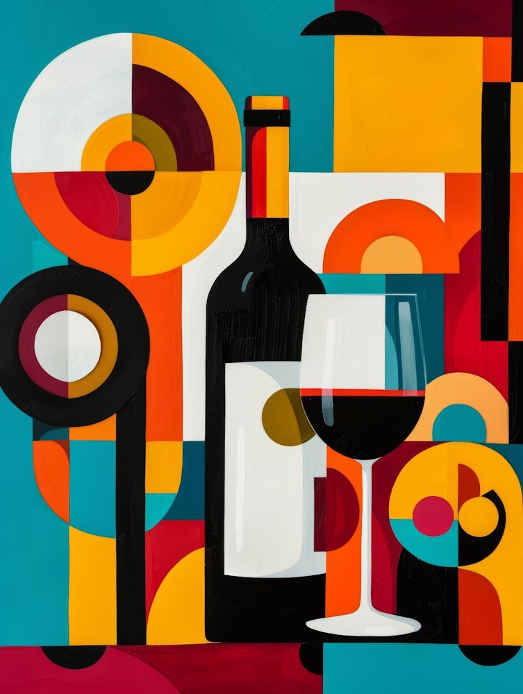 Wine Glass And Bottle 1