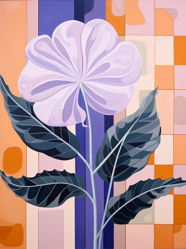 Lilac 2 Hilma Af Klint Inspired Pastel Flower Painting