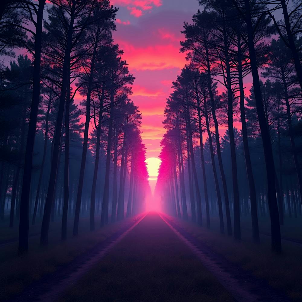 Sunrise In The Forest 1