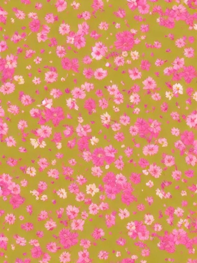 Delphinium Floral Print Warm Tones Flower