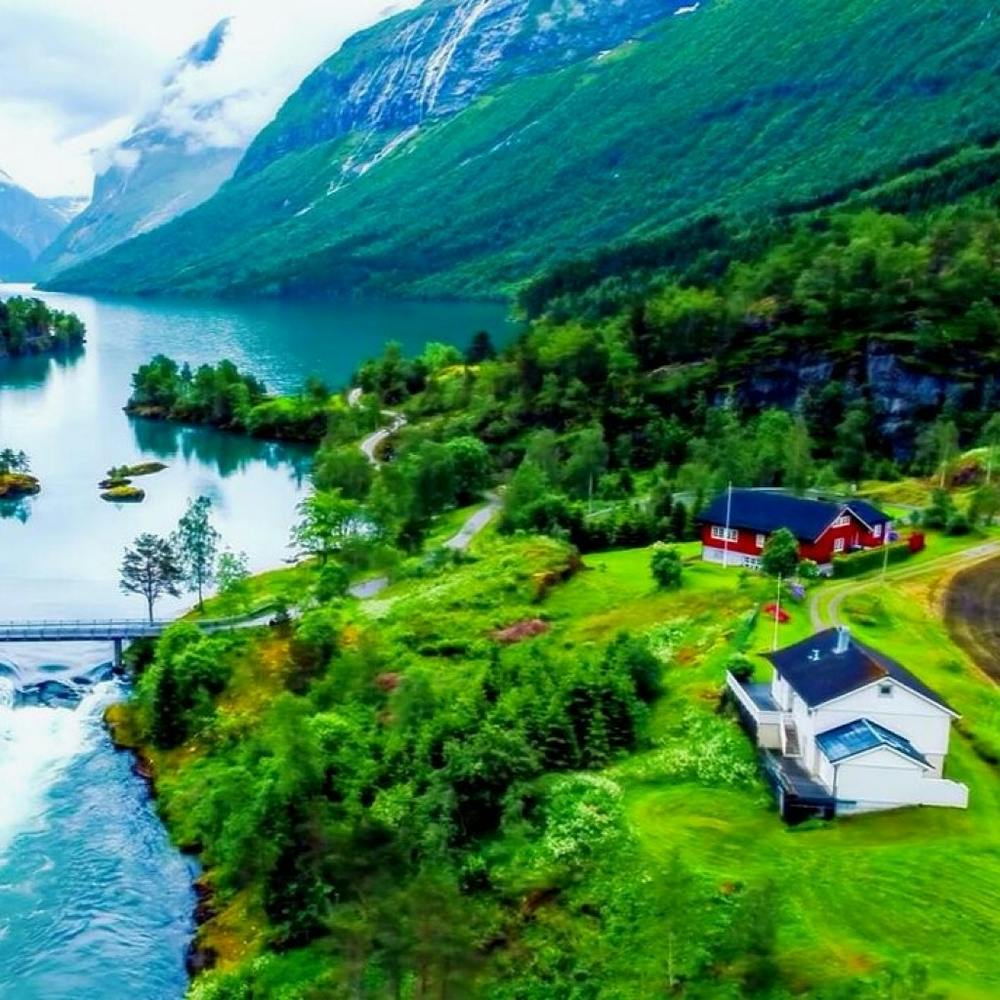 Rivers and mountains of Norway
