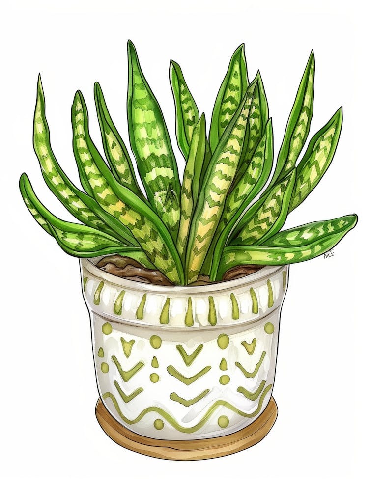 Snake Plant In A Pot