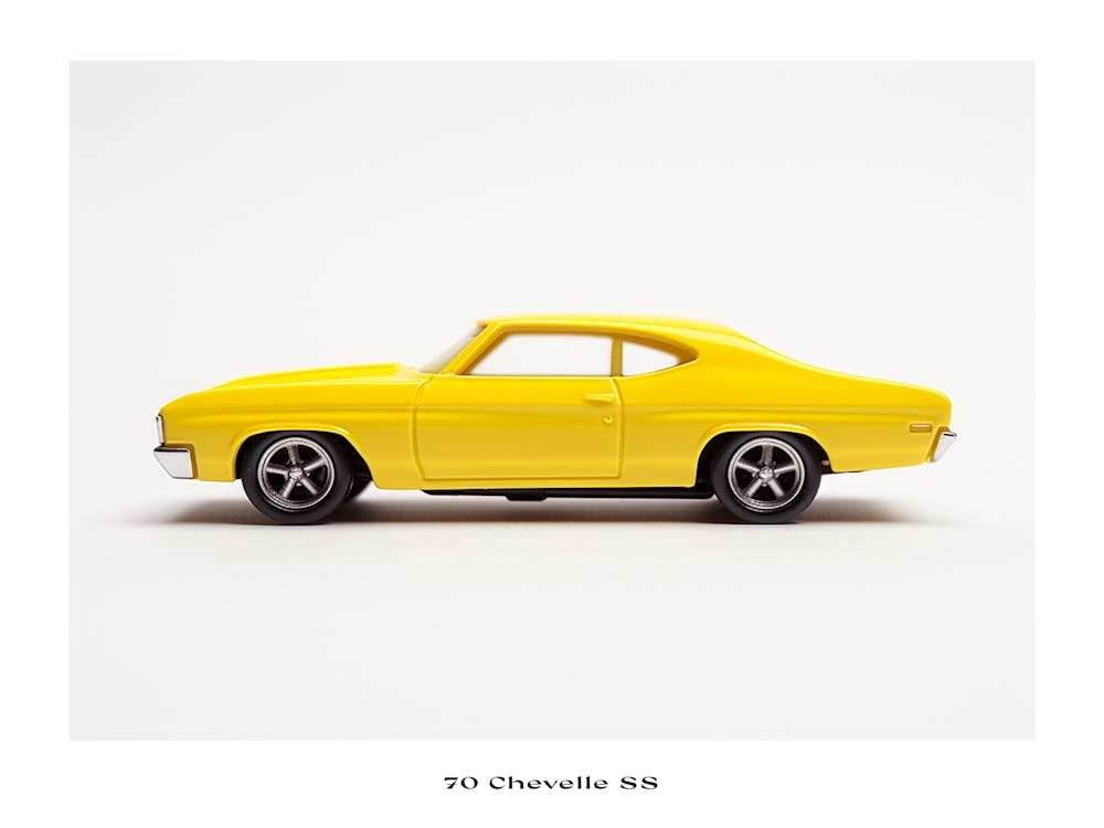 Toy Car 70 Chevelle Ss Yellow Poster