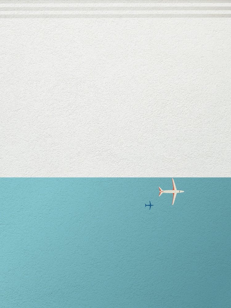 Minimal art Airplane In The Sky