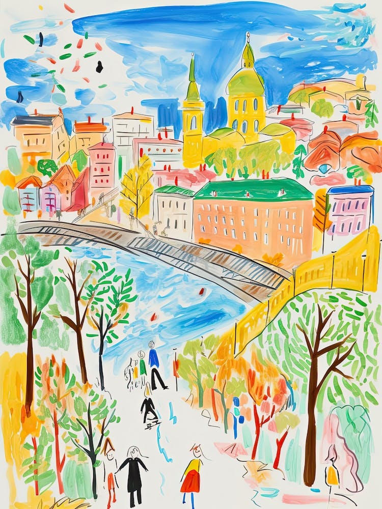 Helsinki, Dreamy Storybook Illustration 3