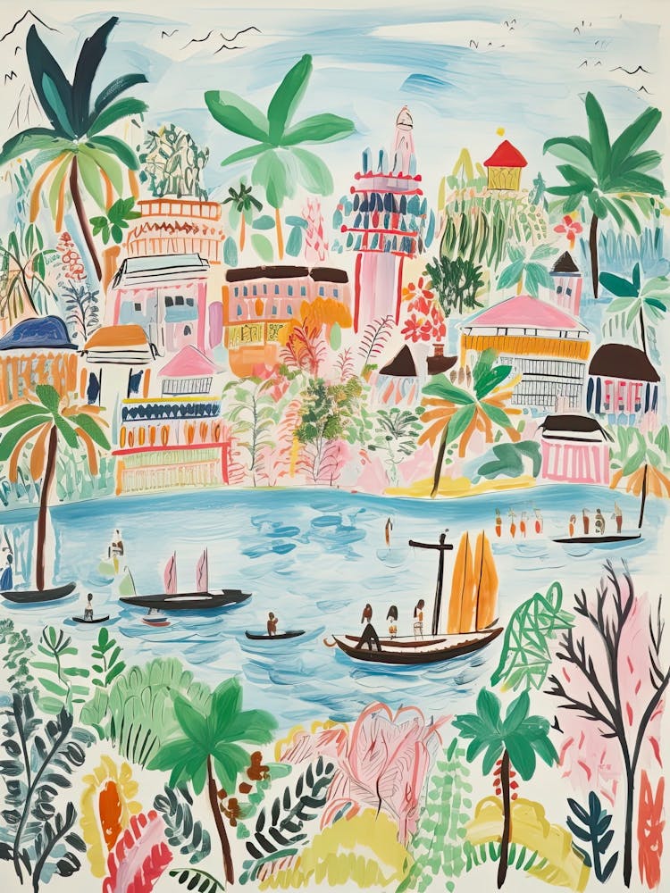 Jakarta, Dreamy Storybook Illustration 1