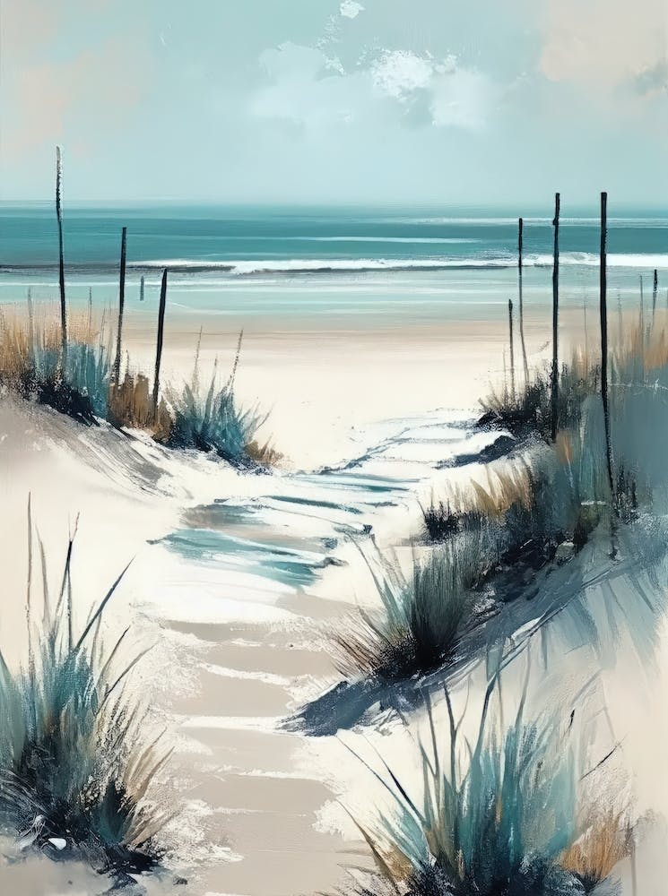 Baltic and North Sea Landscape - Abstract Minimal Boho Beach 1