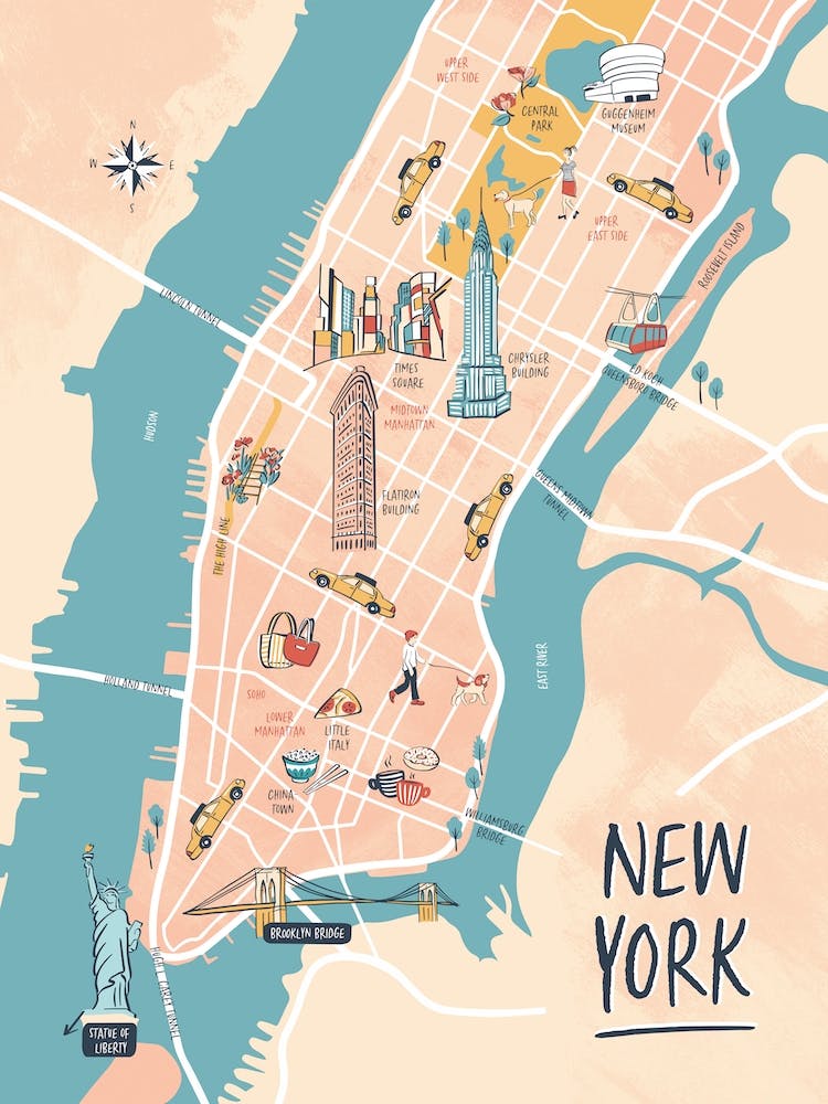 New York Illustrated Map