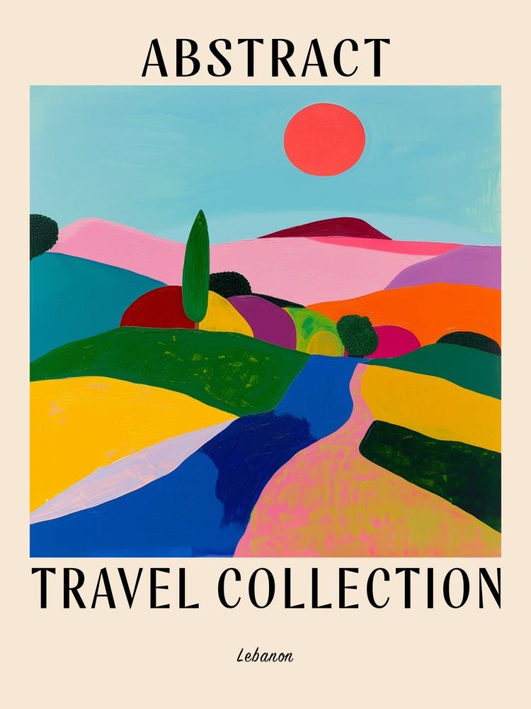 Abstract Travel Collection Poster Lebanon 2