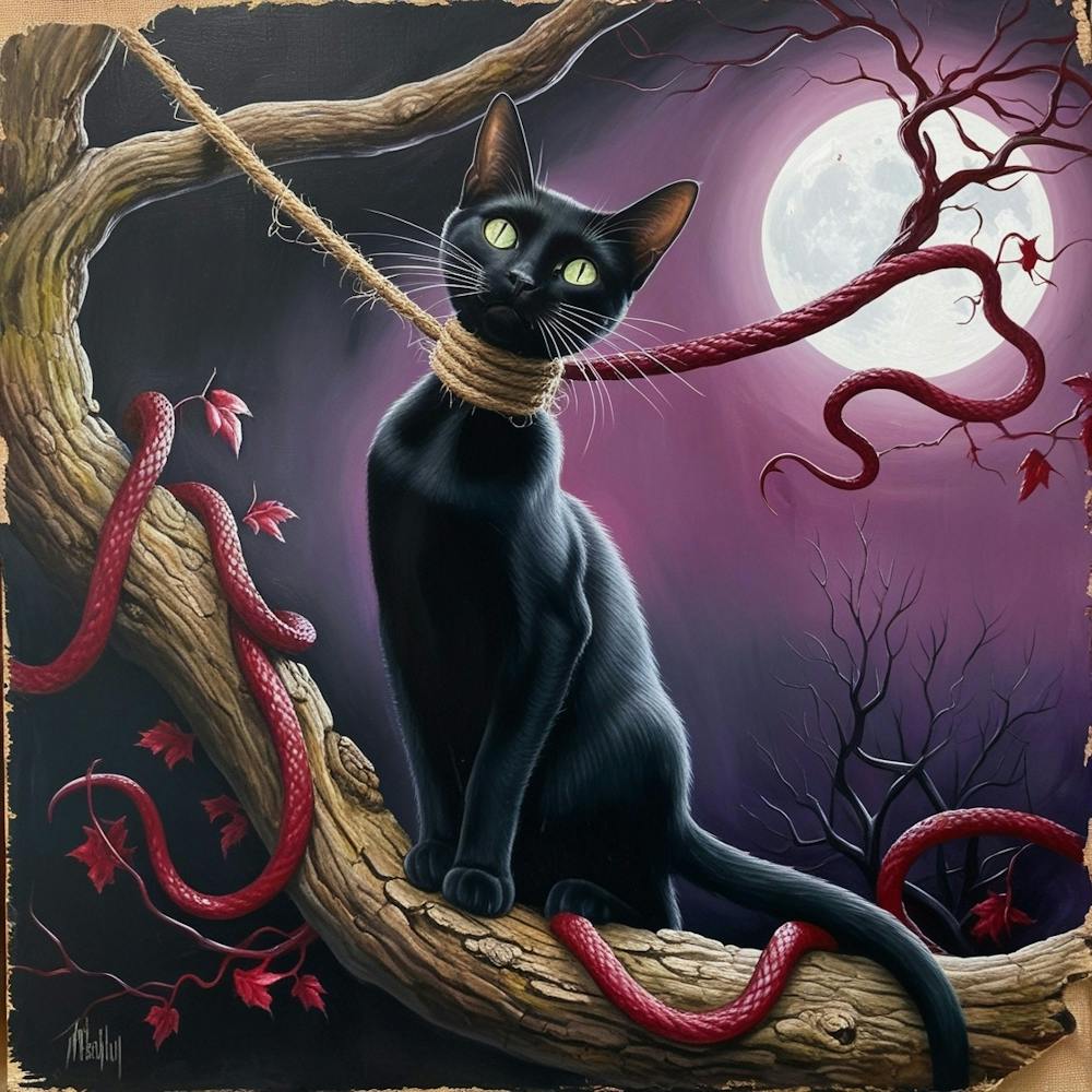 Default A Macabre Oil Painting On Distressed Canvas Depicting 3 (1)