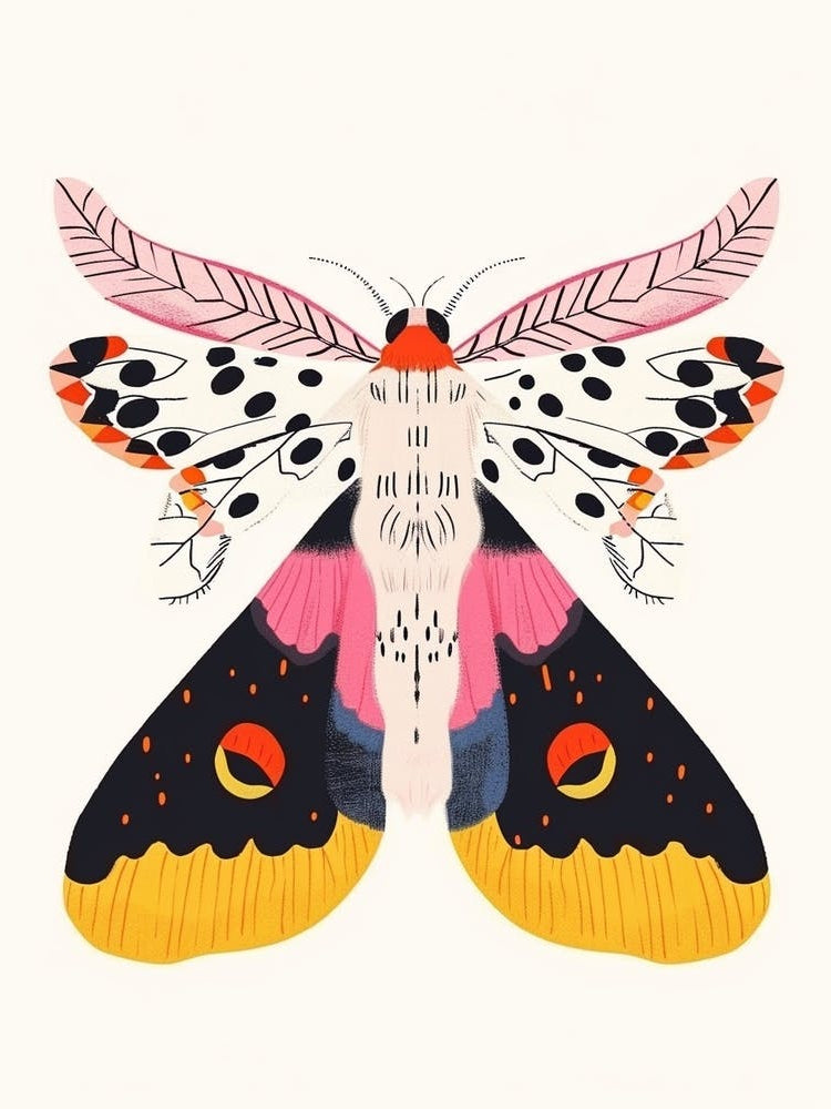 Colourful Insect Illustration Moth 8