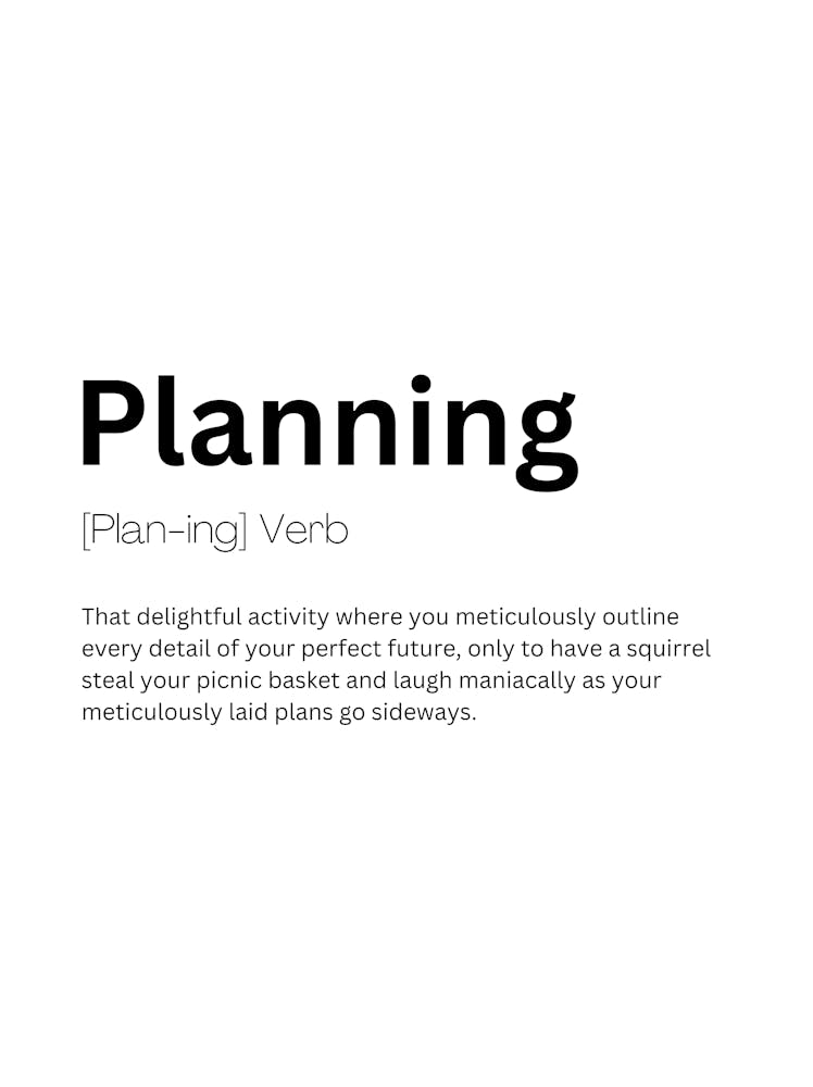 Planung Definition Bedeutung