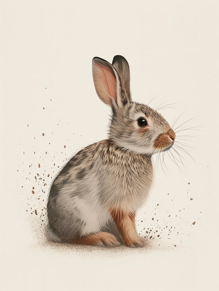 Argente Rabbit Nursery Illustration 4
