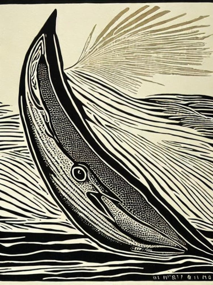 Pilchard Linocut