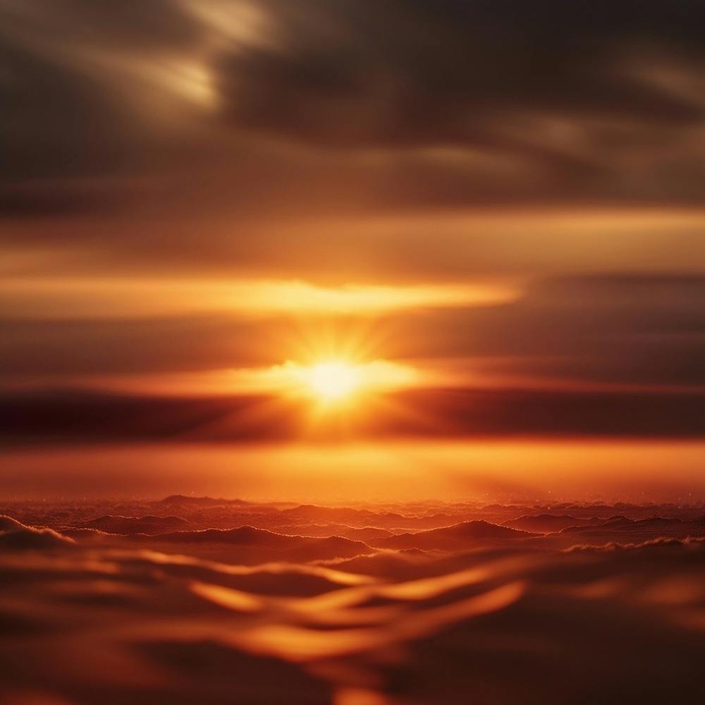 Sunset Over The Desert