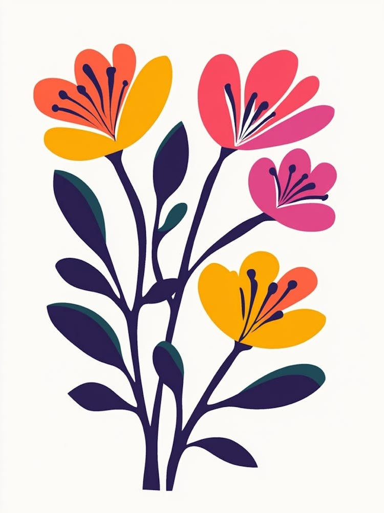 Flowers On A White Background 5