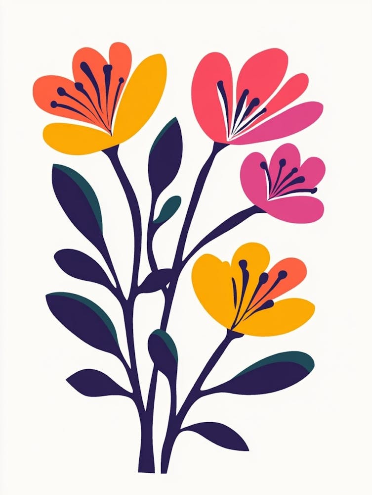 Flowers On A White Background 5