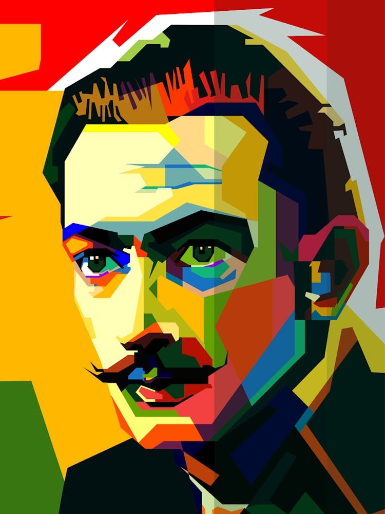 Salvador Dali Spanish Maestro Painting Pop Art WPAP